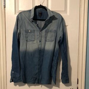 Men's Blue Gradient Denim Shirt
